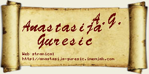 Anastasija Gurešić vizit kartica